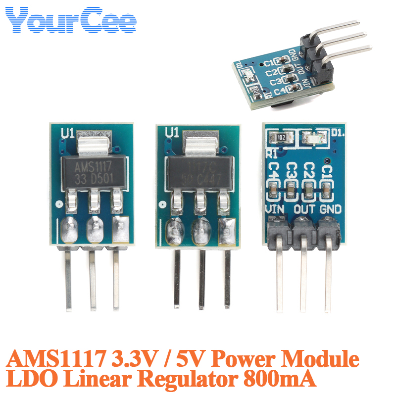 Ams1117 Module - Module d'alimentation électrique AMS1117 3.3V 5V,
