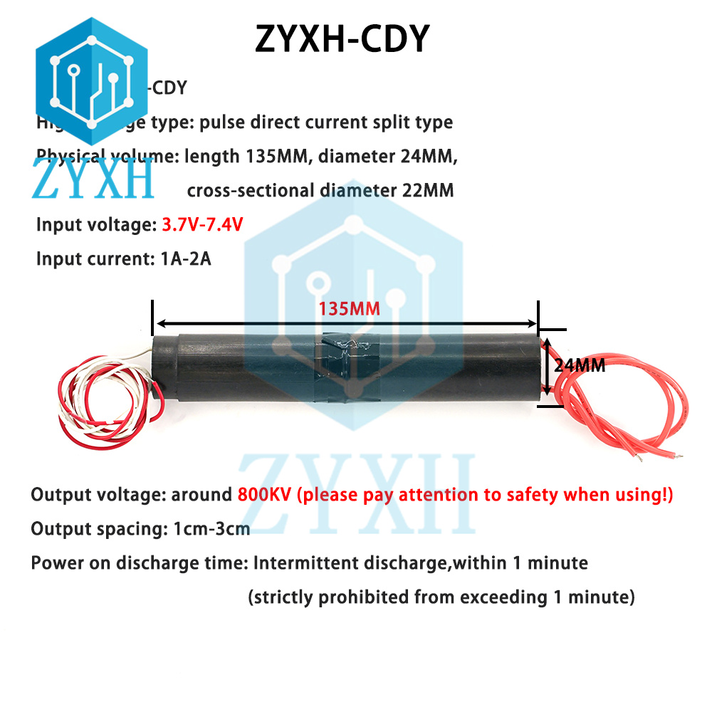 Boost Converter - Générateur haute tension, 3.7V-7.4V, 6V-12V à