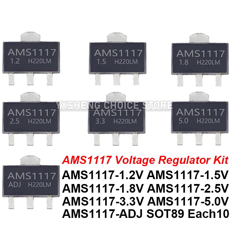 Ams1117 Module - 70 pièces = 7 types *