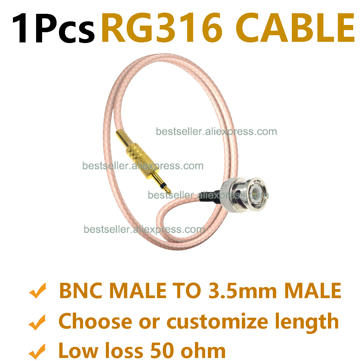 Jumper Wire Kit - 1 pièces RG316 BNC mâle à