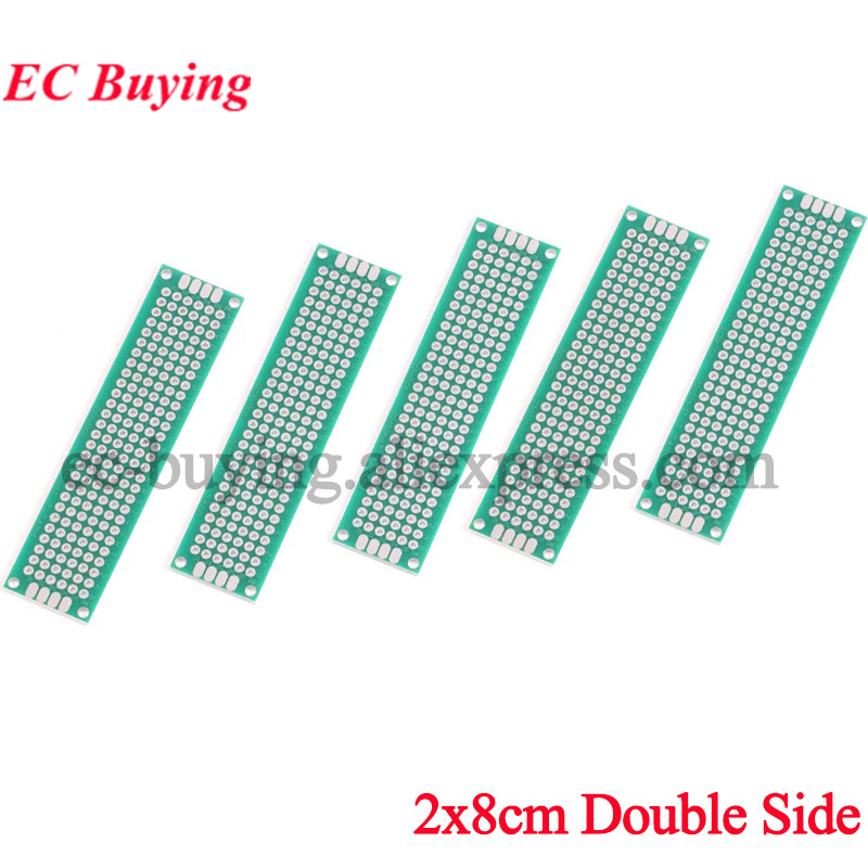 Pcb Prototyping Board - 5 pièces 2x8cm Double face Prototype