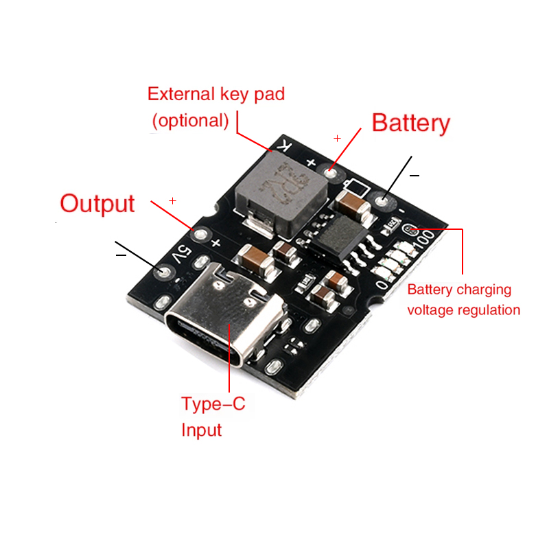Convertisseur Boost USB type-c - Li Ion Charger Module avis et prix