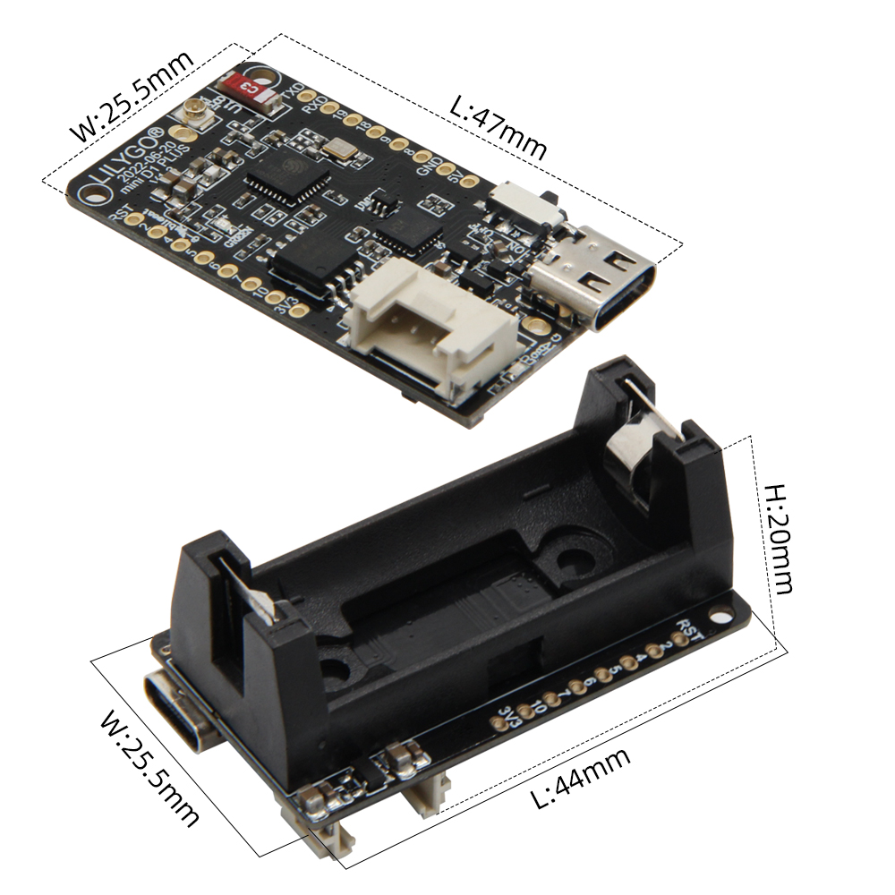 LILYGO® TTGO T-OI Plus ESP32-C - Esp32 Battery Holder Lipo avis et prix