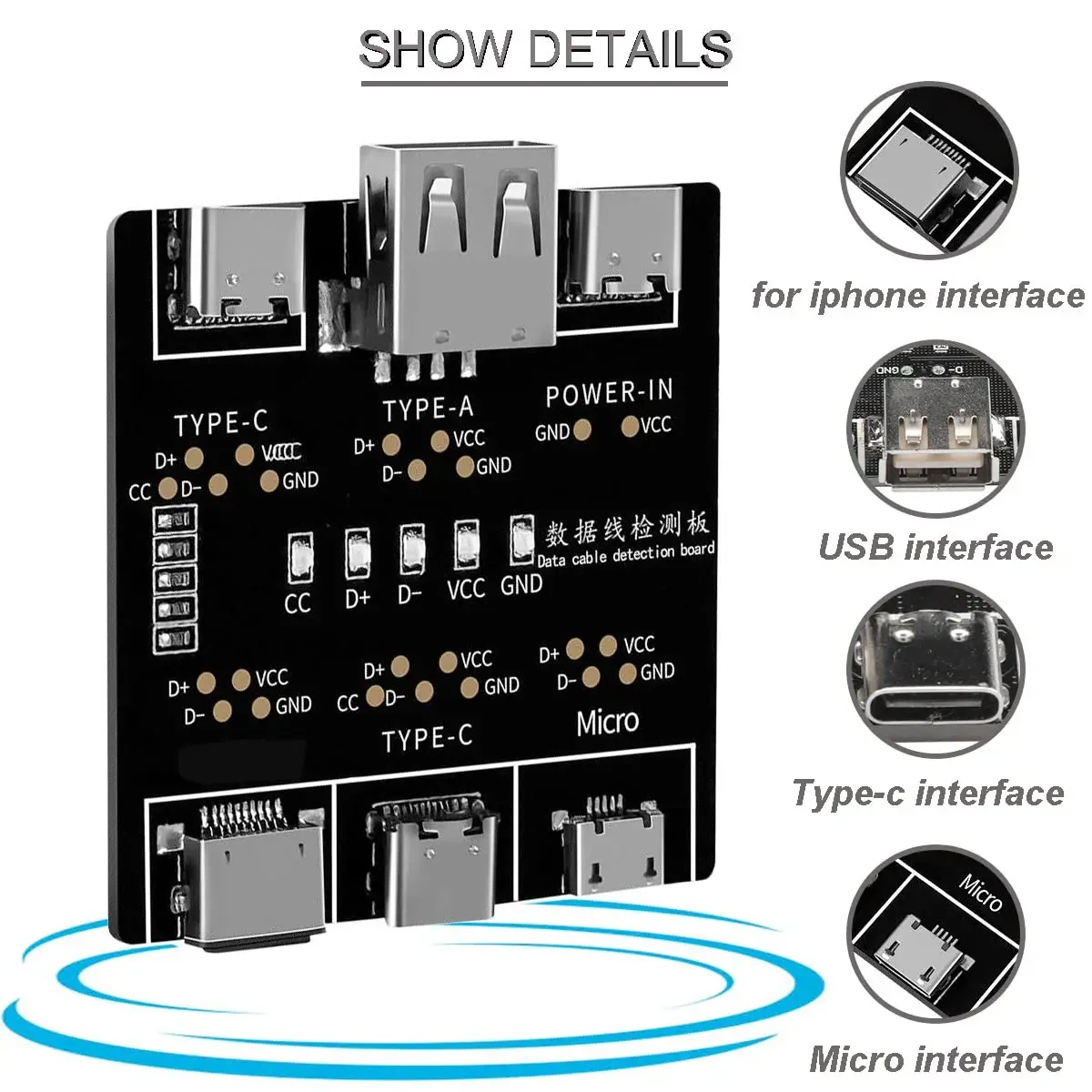 1-3 pièces, testeur USB DT3, c - Micro Usb Cable avis et prix