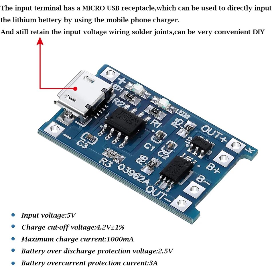 Carte de charge de batterie au - Tp4056 Module avis et prix
